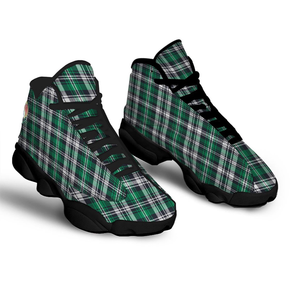 St. Patrick’s Day Tartan Shamrock Print Pattern Black Basketball Shoes, Basketball Shoes, Best Basketball Shoes 2024