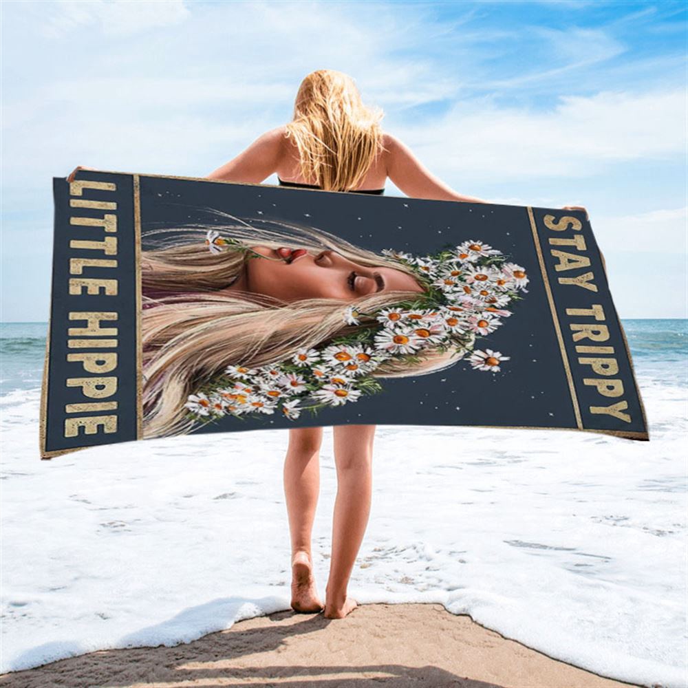 Stay Trippy Little Hippie Daisy Flower Beach Towel, Trippy Beach Towel, Christian Beach Towel, Beach Towel Stay Trippy Little Hippie Daisy Flower Beach Towel, Trippy Beach Towel, Christian Beach Towel, Beach Towel