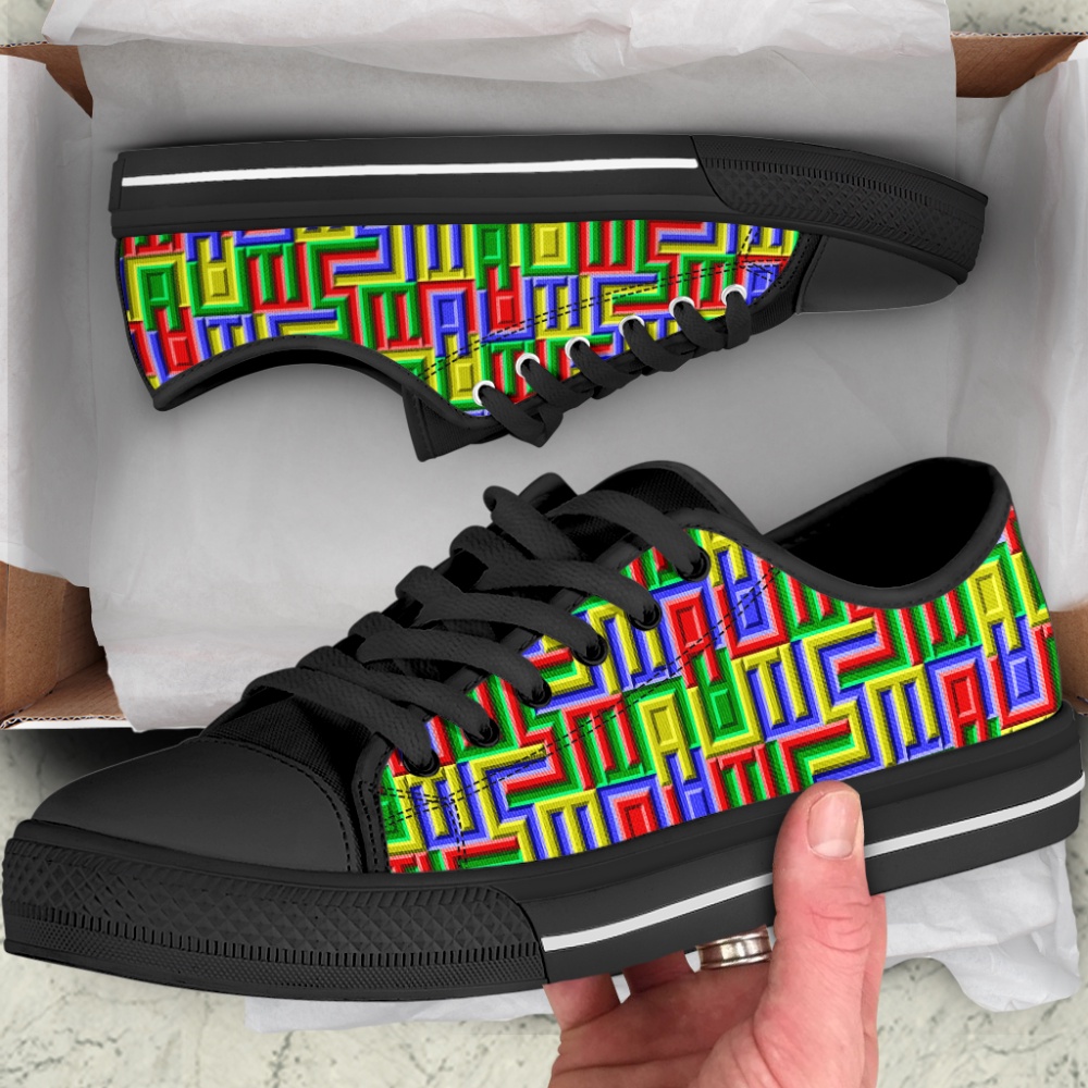 Step Up Autism Awareness with Stylish Low Top Shoes, Low Top Designer Shoes, Low Top Sneakers