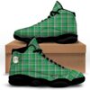 St. Patrick’s Day Tartan Shamrock Print Pattern White Basketball Shoes, Basketball Shoes, Best Basketball Shoes 2024