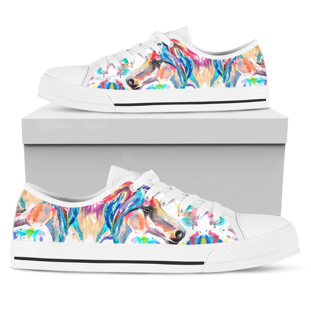 Stunning Watercolor Horse Canvas Shoes Artistic Footwear, Low Tops, Low Top Sneakers Stunning Watercolor Horse Canvas Shoes Artistic Footwear, Low Tops, Low Top Sneakers