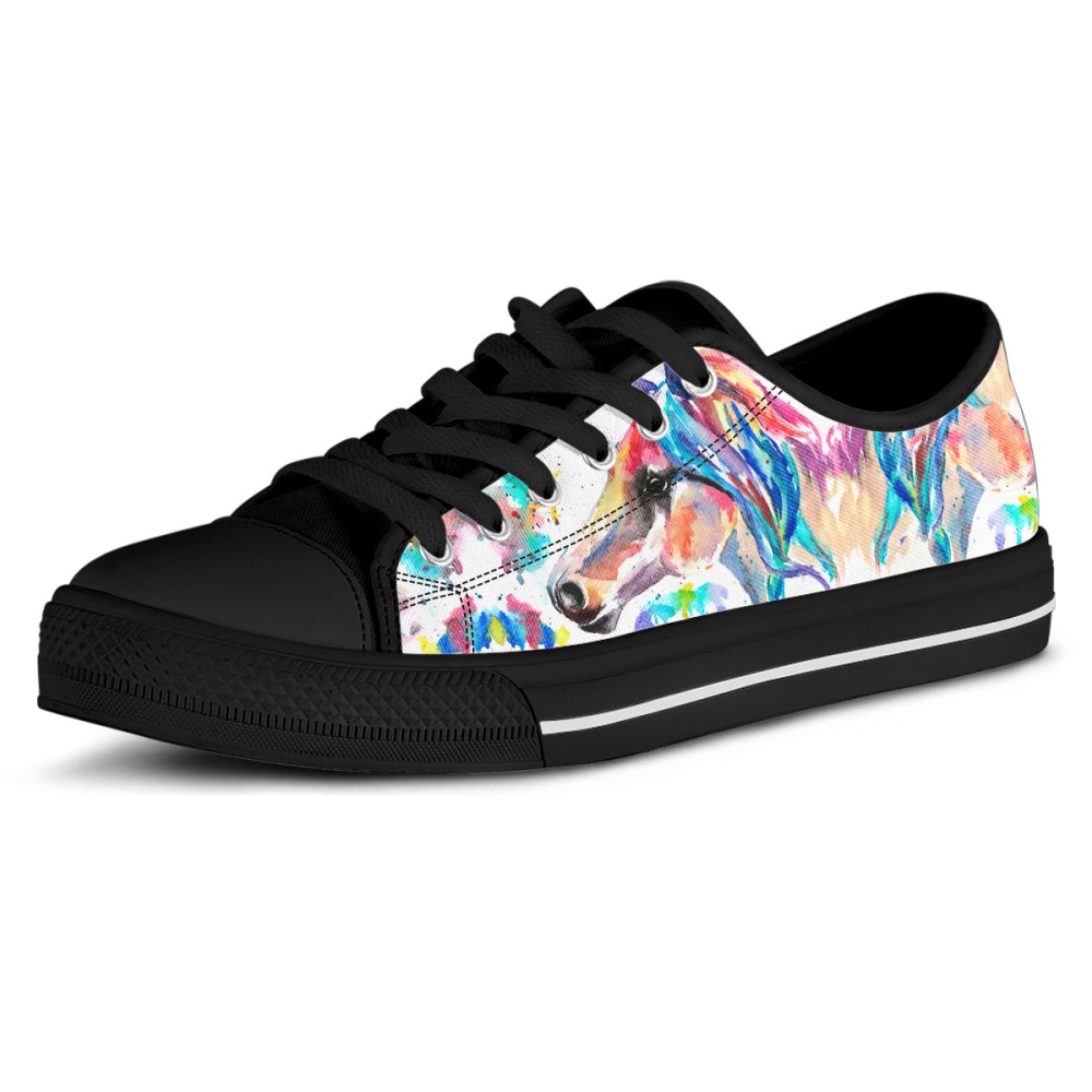 Stunning Watercolor Horse Canvas Shoes Artistic Footwear, Low Tops, Low Top Sneakers Stunning Watercolor Horse Canvas Shoes Artistic Footwear, Low Tops, Low Top Sneakers
