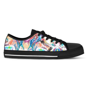 Stunning Watercolor Horse Canvas Shoes Artistic Footwear Low Tops Low Top Sneakers 5 vyfq1o.jpg