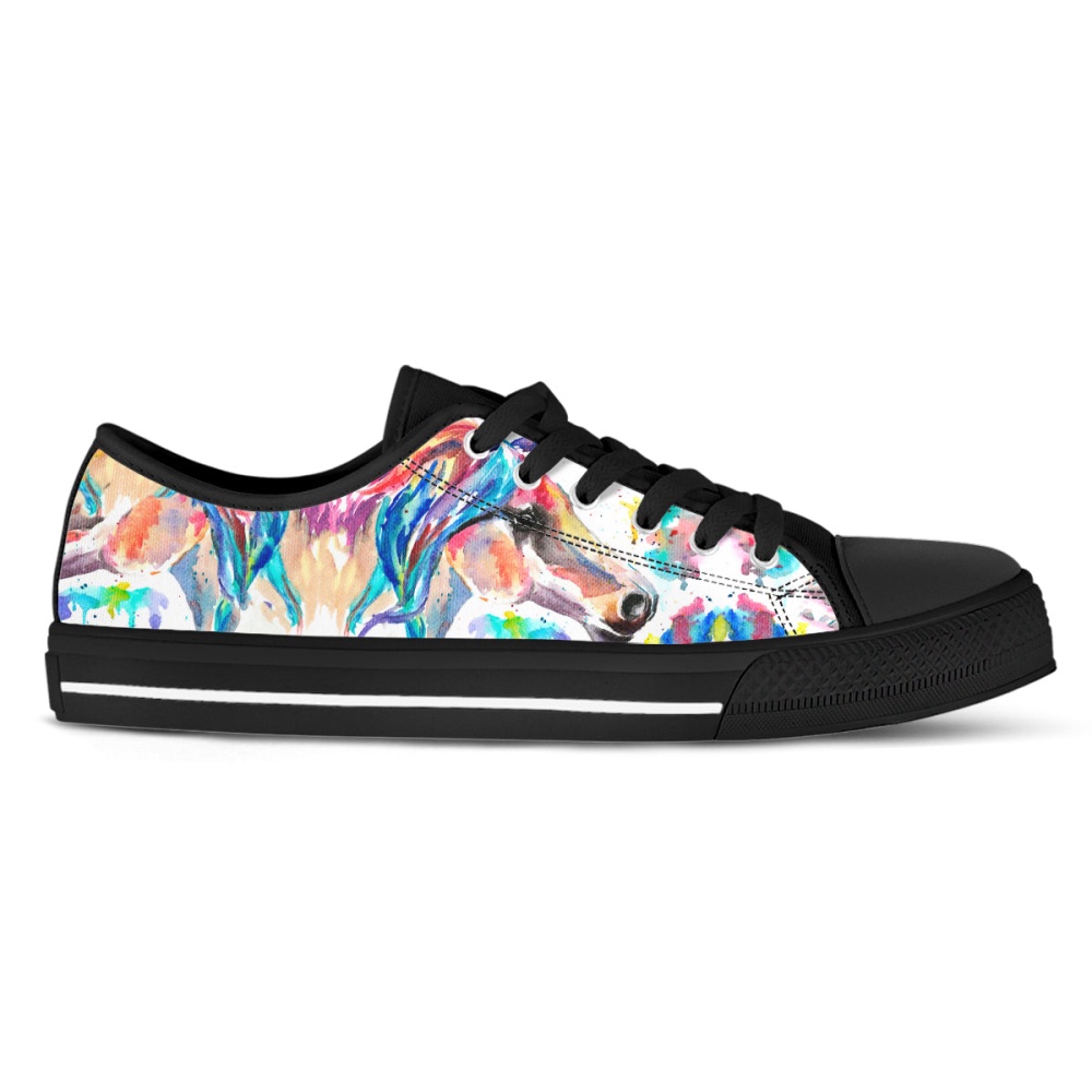 Stunning Watercolor Horse Canvas Shoes Artistic Footwear, Low Tops, Low Top Sneakers Stunning Watercolor Horse Canvas Shoes Artistic Footwear, Low Tops, Low Top Sneakers