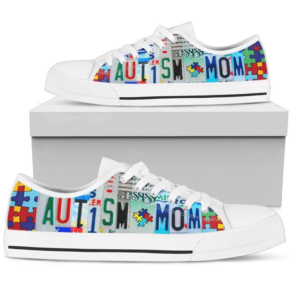 Stylish Autism Mom Low Top Shoes Comfortable Footwear, Low Top Designer Shoes, Low Top Sneakers