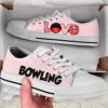 Stylish Bowling Pattern SK Canvas Print Low Top Shoes, Low Top Sneakers, Bowling Footwear