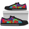 Stylish Colorful Skull Pattern Low Top Shoes, Low Top Designer Shoes, Low Top Sneakers