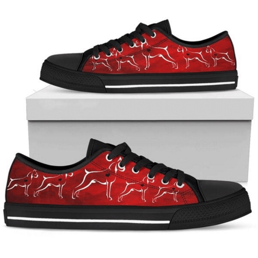 Stylish Dog Lover Red Low Top Shoes, Designer Low Top Shoes, Low Top Sneakers Stylish Dog Lover Red Low Top Shoes, Designer Low Top Shoes, Low Top Sneakers