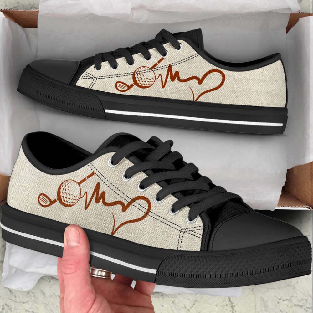 Stylish Golf Heartbeat Canvas Print Low Top Shoes, Low Top Sneakers, Sneakers Low Top Stylish Golf Heartbeat Canvas Print Low Top Shoes, Low Top Sneakers, Sneakers Low Top