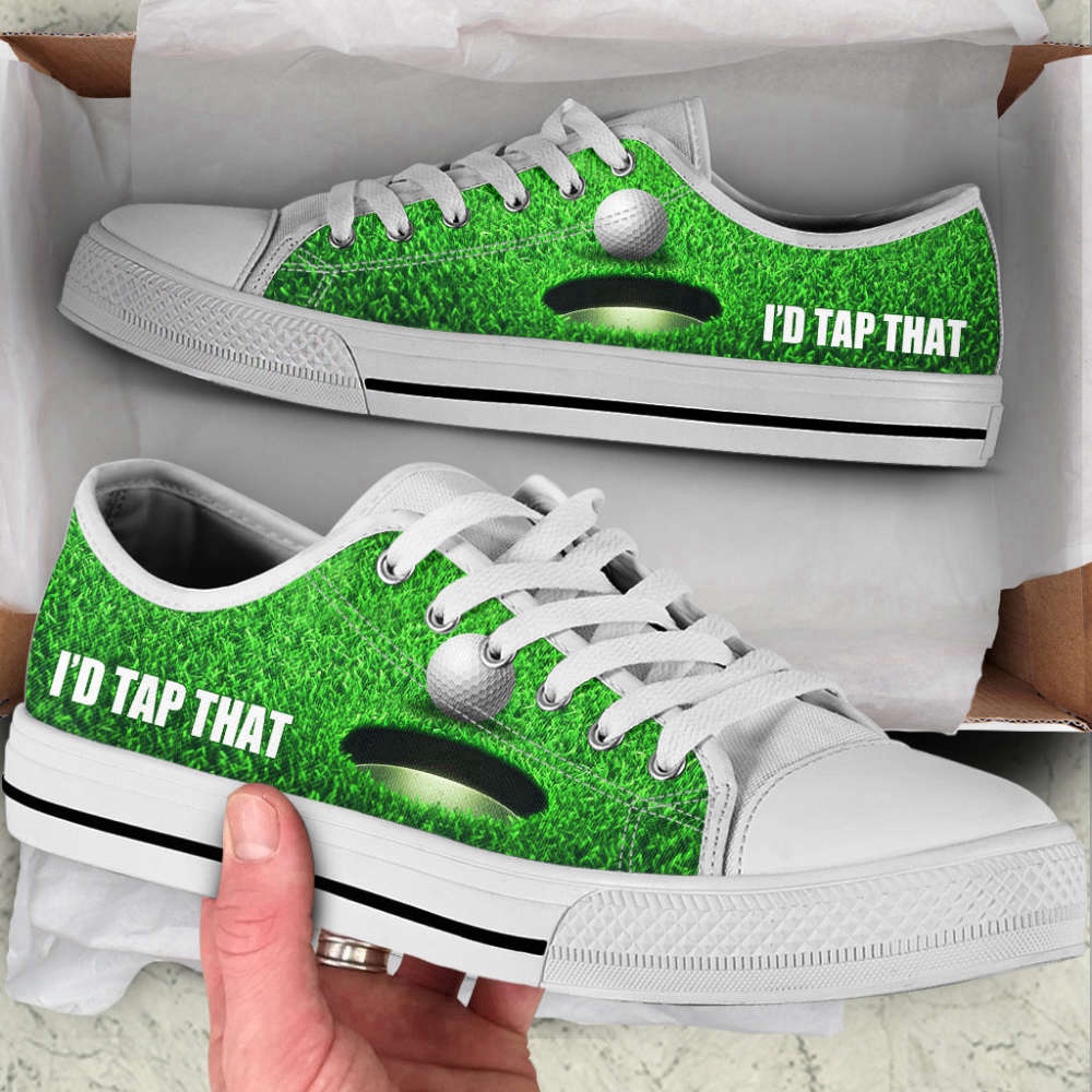 Stylish Golf I d Tap That Low Top Shoes Canvas Print, Low Top Sneakers, Sneakers Low Top