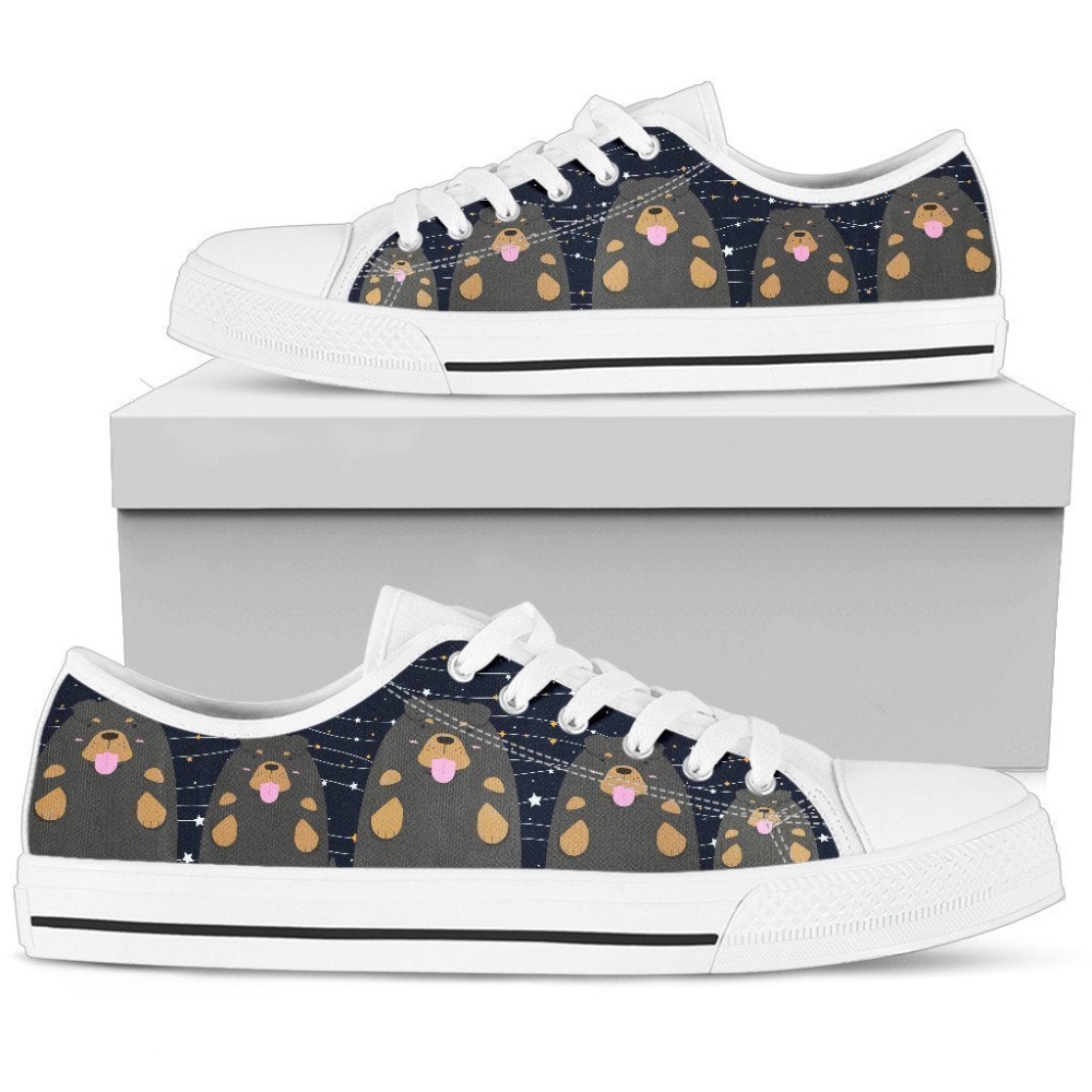Stylish Rottweiler Women s Low Top Shoe, Designer Low Top Shoes, Low Top Sneakers