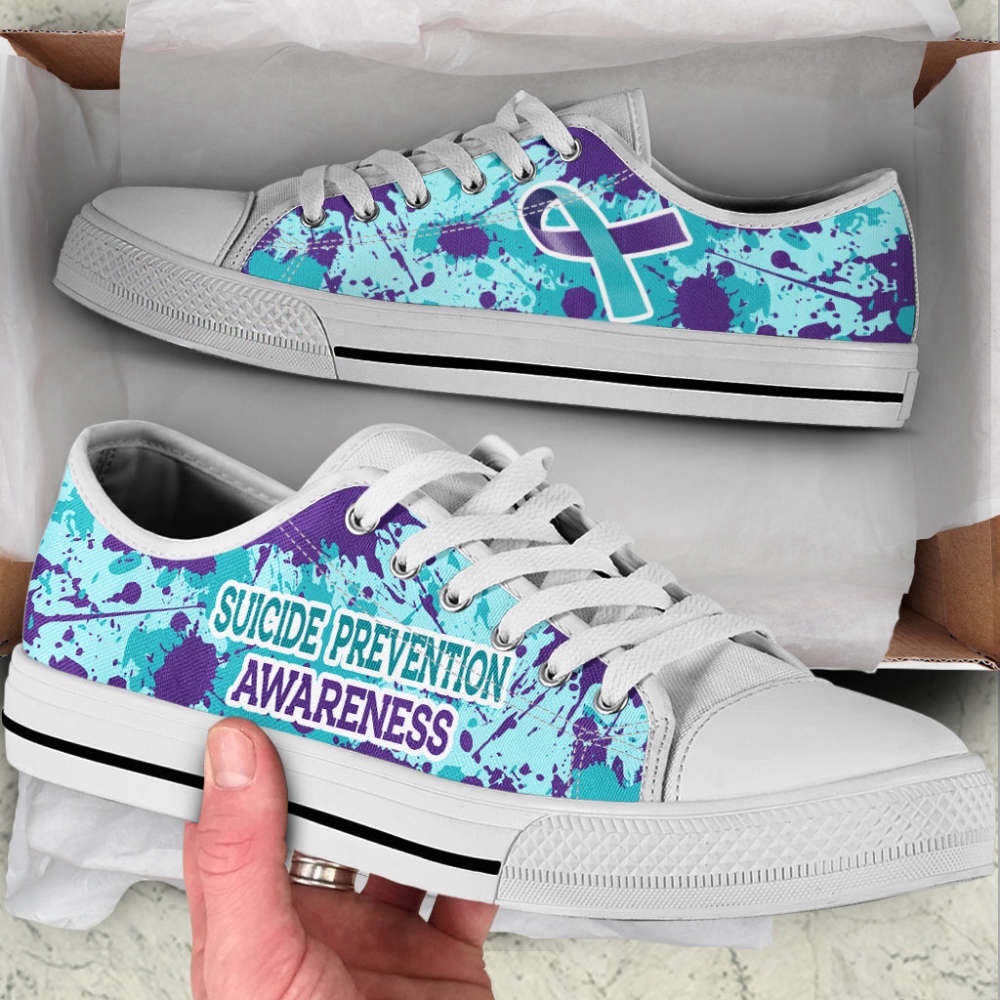 Suicide Prevention A Splash Low Top Shoes Canvas Shoes, Low Top Designer Shoes, Low Top Sneakers Suicide Prevention A Splash Low Top Shoes Canvas Shoes, Low Top Designer Shoes, Low Top Sneakers