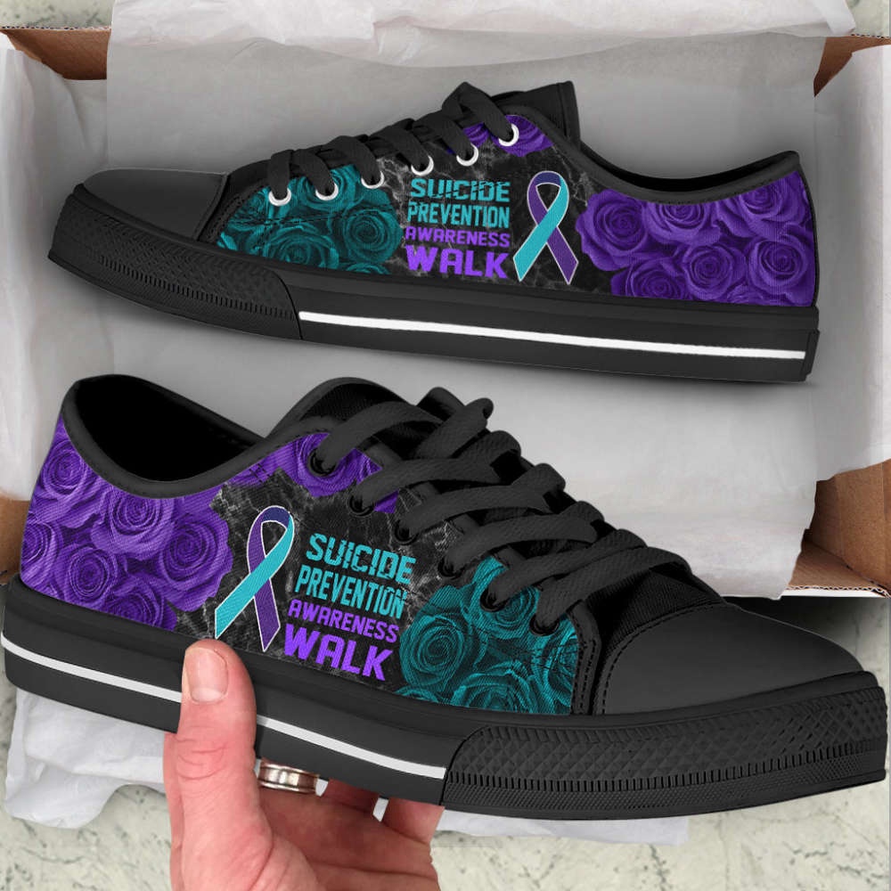Suicide Prevention Shoes Awareness Walk Low Top Shoes Canvas Shoes, Low Top Designer Shoes, Low Top Sneakers