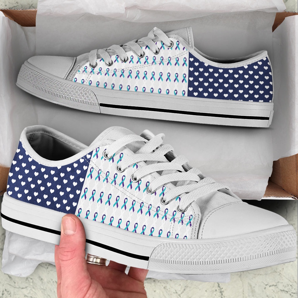 Suicide Prevention Shoes Heart Usa Flag Low Top Shoes, Low Top Designer Shoes, Low Top Sneakers