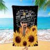 Sunflower Beach Be Still And Know That I Am God Beach Towel, Christian Beach Towel, Beach Towel