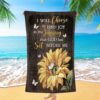 Sunflower Butterfly Today I Choose Joy Beach Towel, Christian Beach Towel, Beach Towel