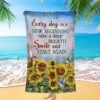 Sunflower Hummingbird Be Still And Know That I Am God Beach Towel, Christian Beach Towel, Beach Towel