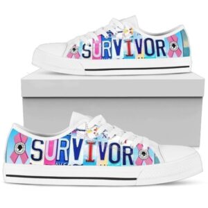 Survivor Breast Cancer Awareness Women’s Sneaker Low&hellip;