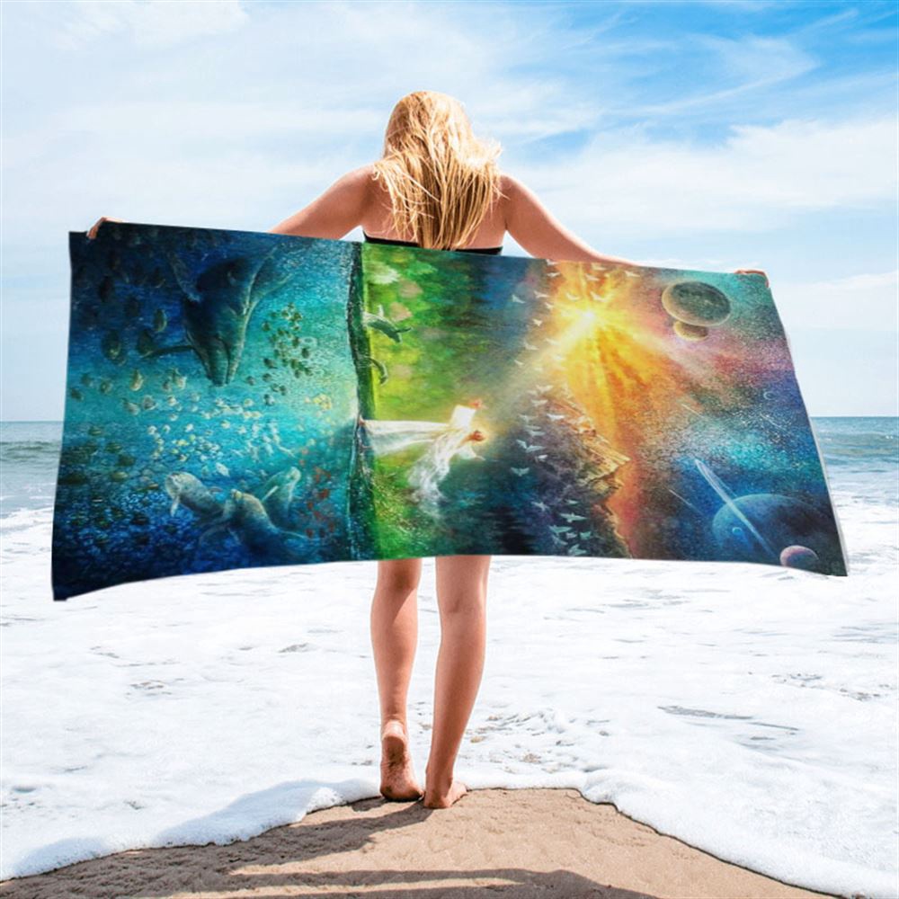 Symphony Of Praise Jesus Beach Towel, Christian Beach Towel, Beach Towel Symphony Of Praise Jesus Beach Towel, Christian Beach Towel, Beach Towel