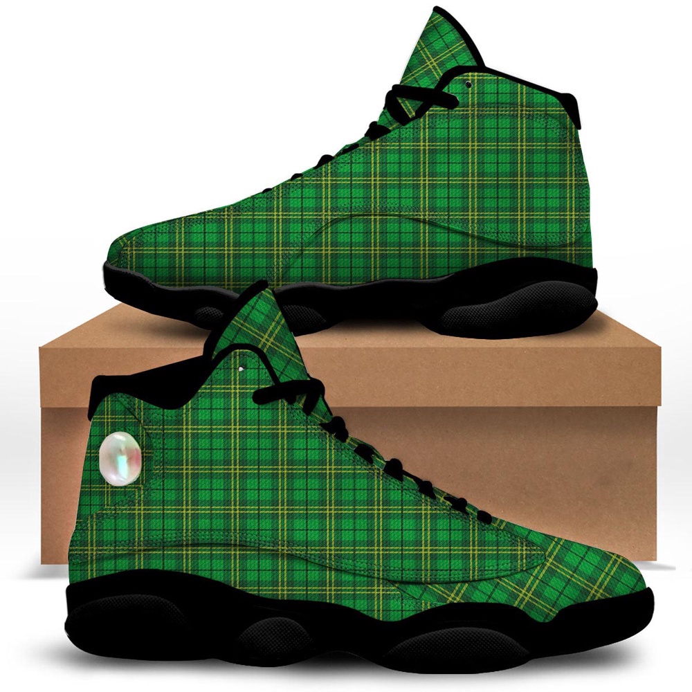 Tartan Saint Patrick’s Day Print Black Basketball Shoes, Basketball Shoes, Best Basketball Shoes 2024