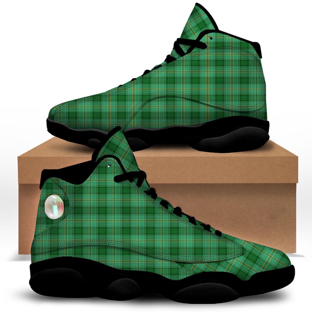 Tartan St. Patrick’s Day Print Black Basketball Shoes, Basketball Shoes, Best Basketball Shoes 2024
