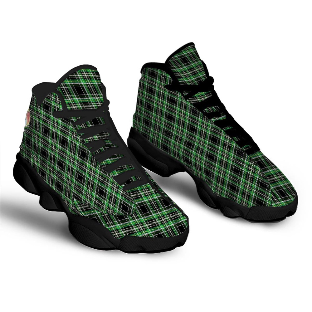 Tartan St. Patrick’s Day Print Pattern Black Basketball Shoes, Basketball Shoes, Best Basketball Shoes 2024