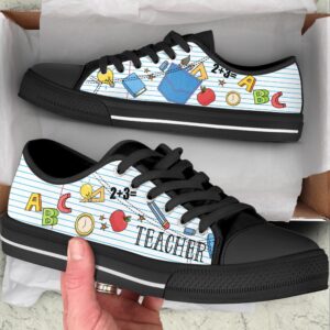 Teacher Abc Quaint Pattern Low Top Shoes Low Top Designer Shoes Low Top Sneakers 2 n0nl30.jpg