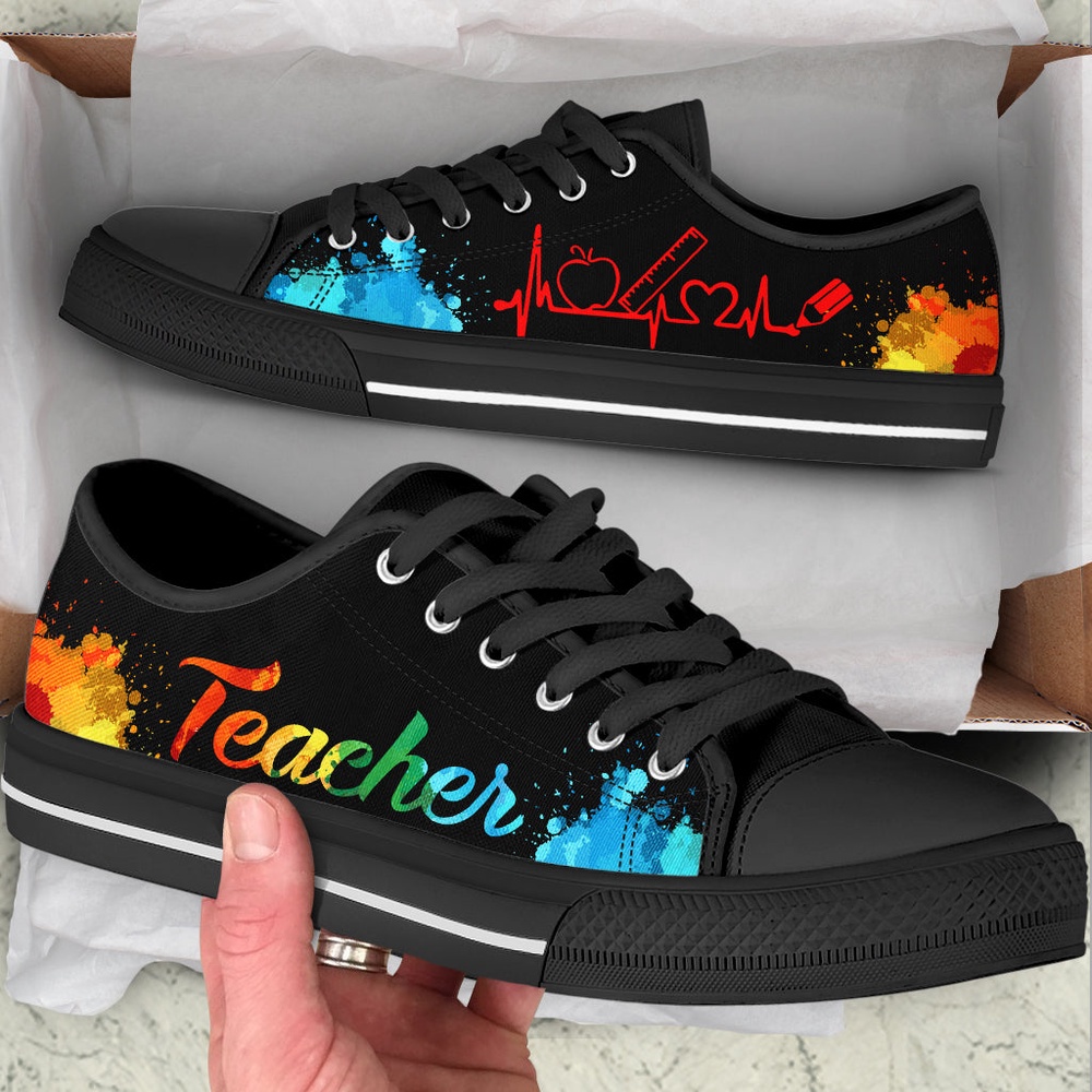 Teacher Art Heartbeat Low Top Shoes, Low Top Designer Shoes, Low Top Sneakers Teacher Art Heartbeat Low Top Shoes, Low Top Designer Shoes, Low Top Sneakers