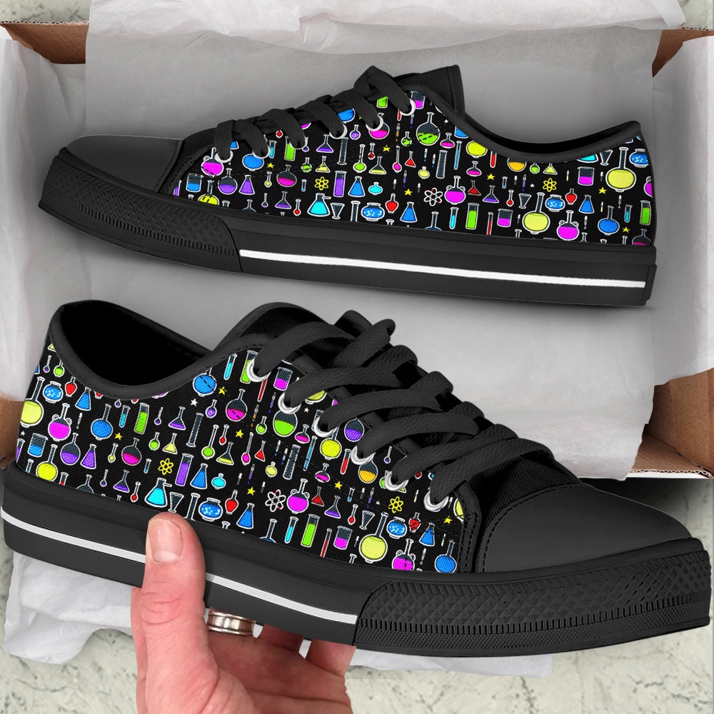 Teacher Chemistry Pattern Low Top Shoes, Low Top Designer Shoes, Low Top Sneakers