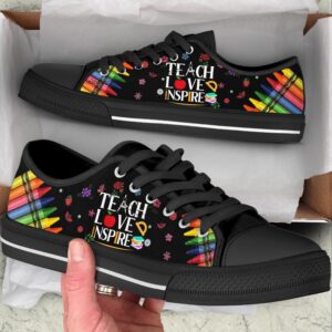 Teacher Crayon Flower Low Top Shoes, Low&hellip;