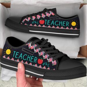 Teacher Crayon Zig Zag Black Low Top&hellip;