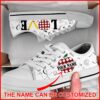 Teacher Custom Name Crayon Zig Zag Low Top Shoes, Low Top Designer Shoes, Low Top Sneakers