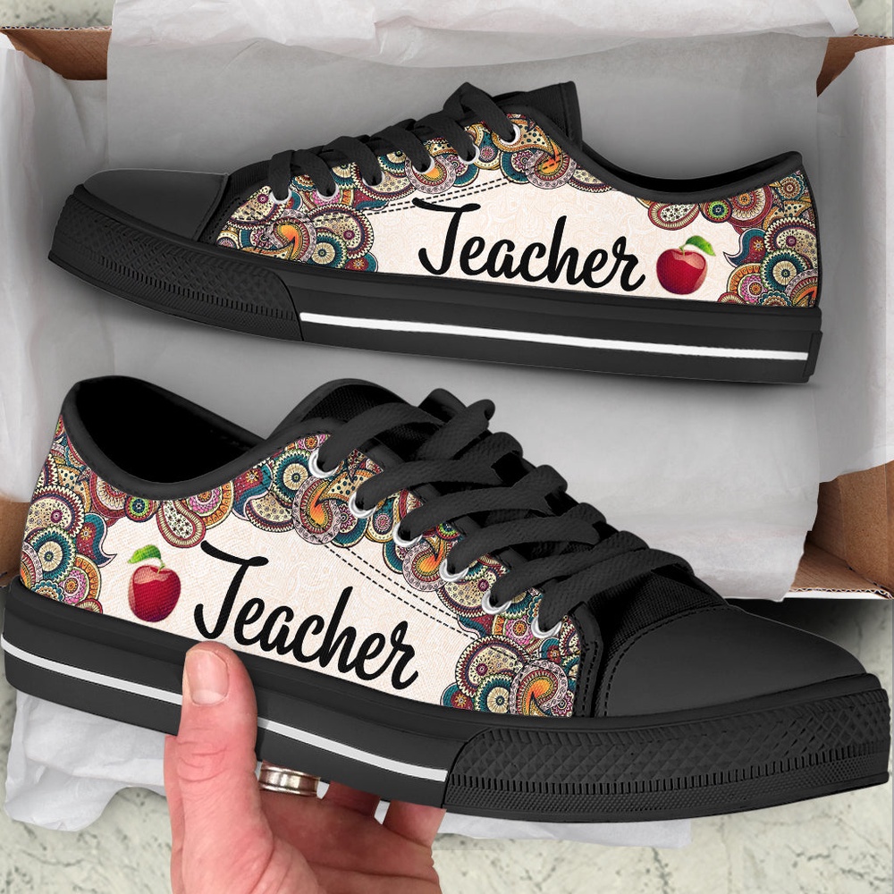 Teacher Paisley Low Top Shoes, Low Top Designer Shoes, Low Top Sneakers