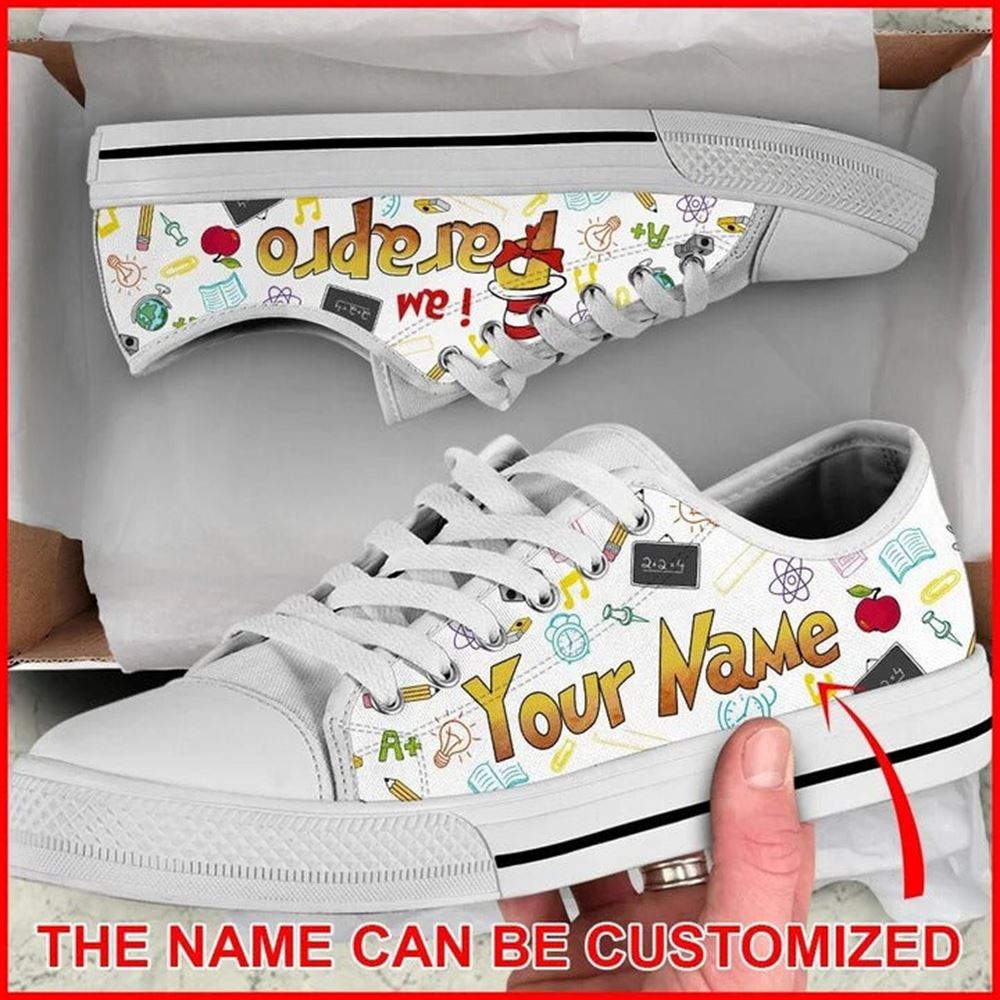 Teacher Parapro School Pattern Personalized Canvas Low Top Shoes, Low Top Designer Shoes, Low Top Sneakers Teacher Parapro School Pattern Personalized Canvas Low Top Shoes, Low Top Designer Shoes, Low Top Sneakers