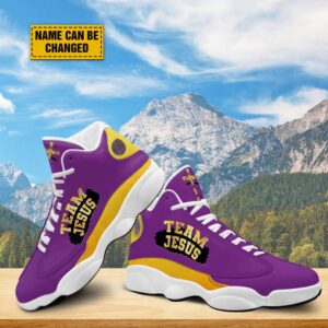 Team Jesus Customized Purple Jesus Basketball Shoes&hellip;