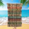 Ten Commandments Beach Towel, Christian Beach Towel, Christian Beach Towel, Beach Towel