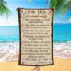 Ten Commandments, Christian Beach Towel, Beach Towel