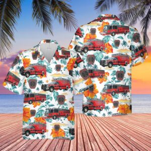 Texas Bellaire Fire Department Hawaiian Shirt, Texas&hellip;