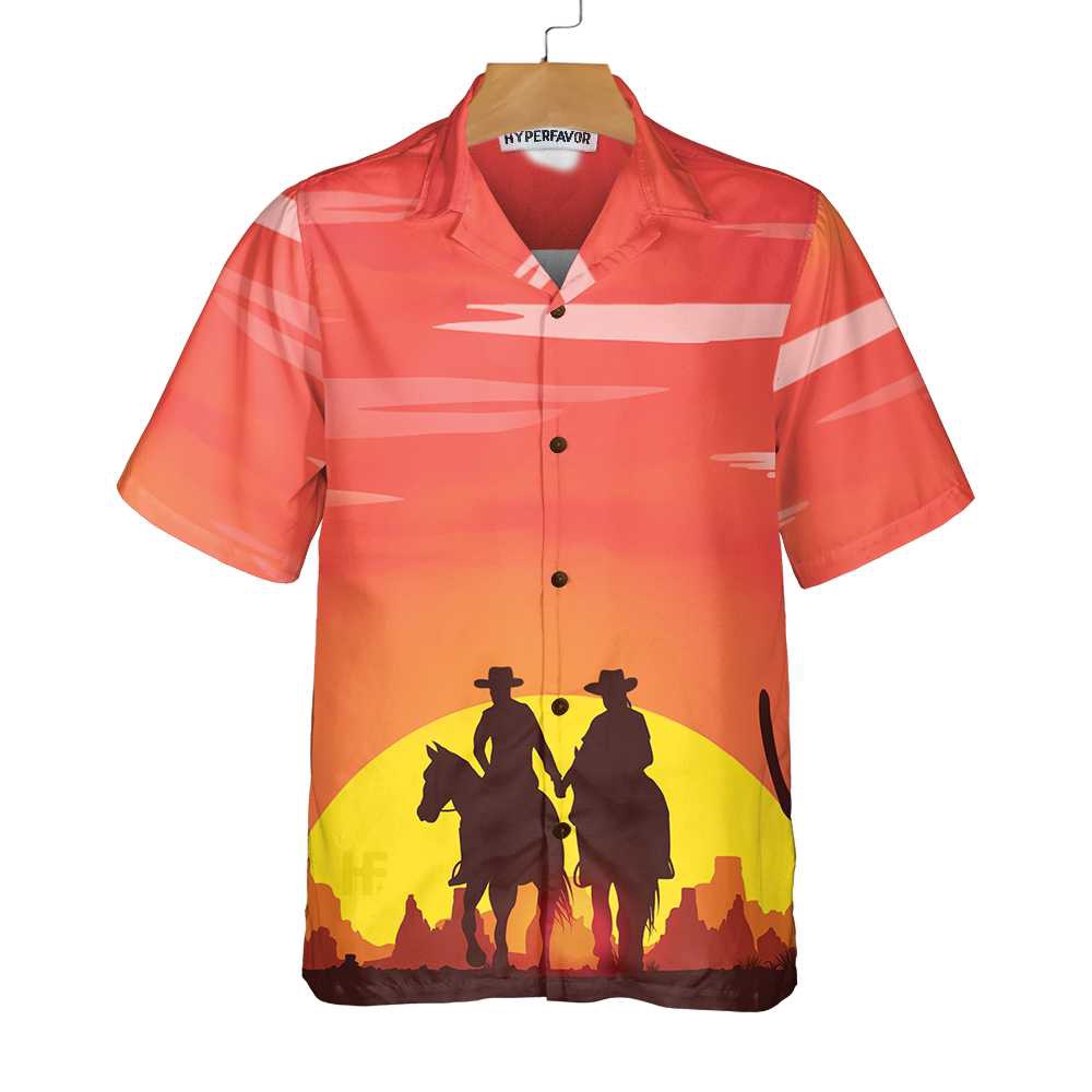 Texas Couple Cowboy Texas Hawaiian Shirt, Texas Hawaii Shirt, Texas Shirt