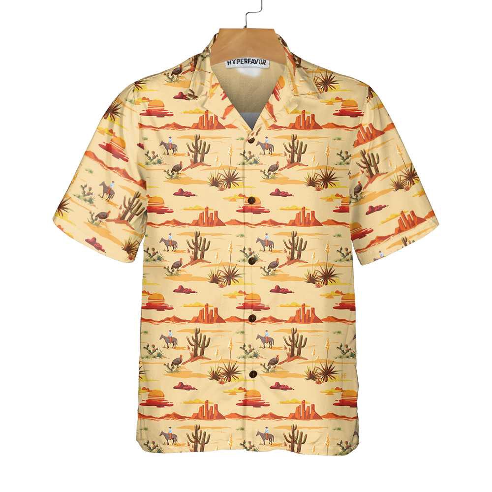 Texas Cowboy Cactus Texas Hawaiian Shirts, Texas Hawaii Shirt, Texas Shirt