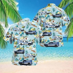 Texas Lavaca County EMS Hawaiian Shirt Best&hellip;