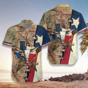 Texas Peace 3D All Over Printed Hawaiian&hellip;
