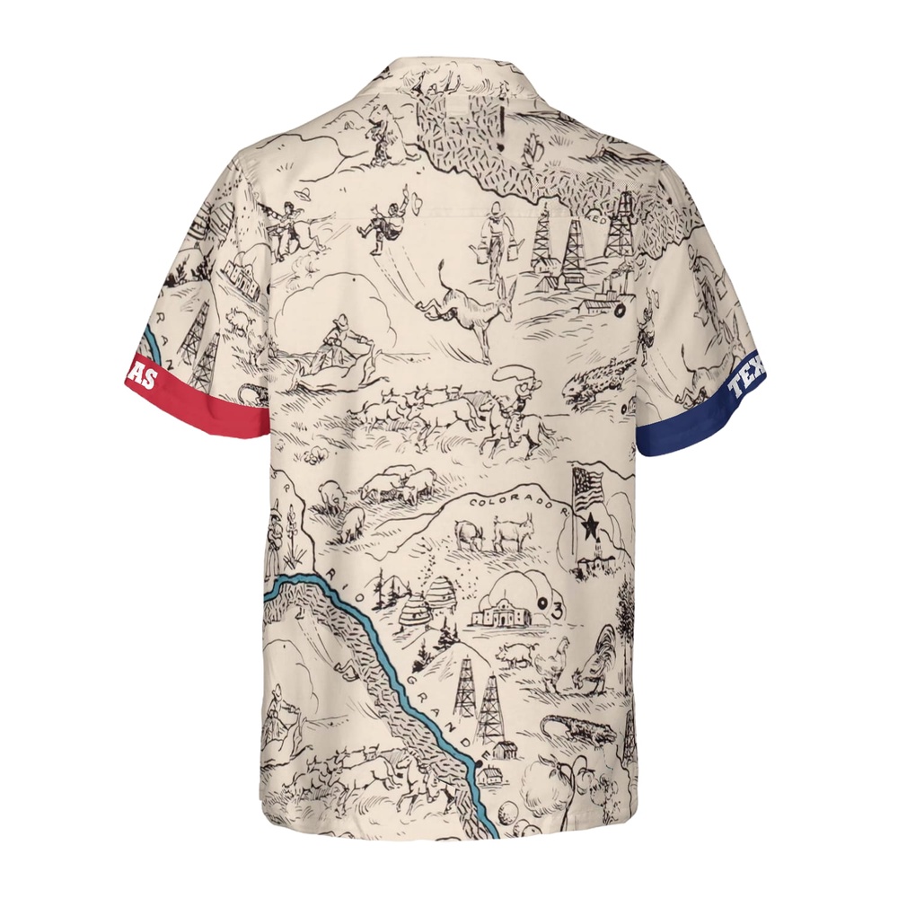 Texas State Map Hawaiian Shirt, Unique Texas Shirt For Texas Lovers, Texas Hawaii Shirt, Texas Shirt