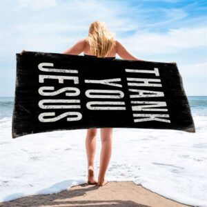 Thank You Jesus Beach Towel, Christian Beach&hellip;