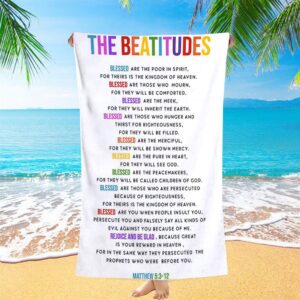The Beatitudes Beach Towel, Christian Beach Towel,&hellip;