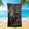 The Devil Saw Me With My Head Face Of Horse Cross Beach Towel, Christian Beach Towel, Beach Towel