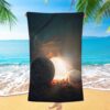 The Devil Whispered In My Ear I Am A Storm A Warrior Of Christ Beach Towel, Christian Beach Towel, Beach Towel