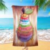 The Fruit Of The Spirit Sunflower Butterfly Beach Towel, Christian Beach Towel, Beach Towel