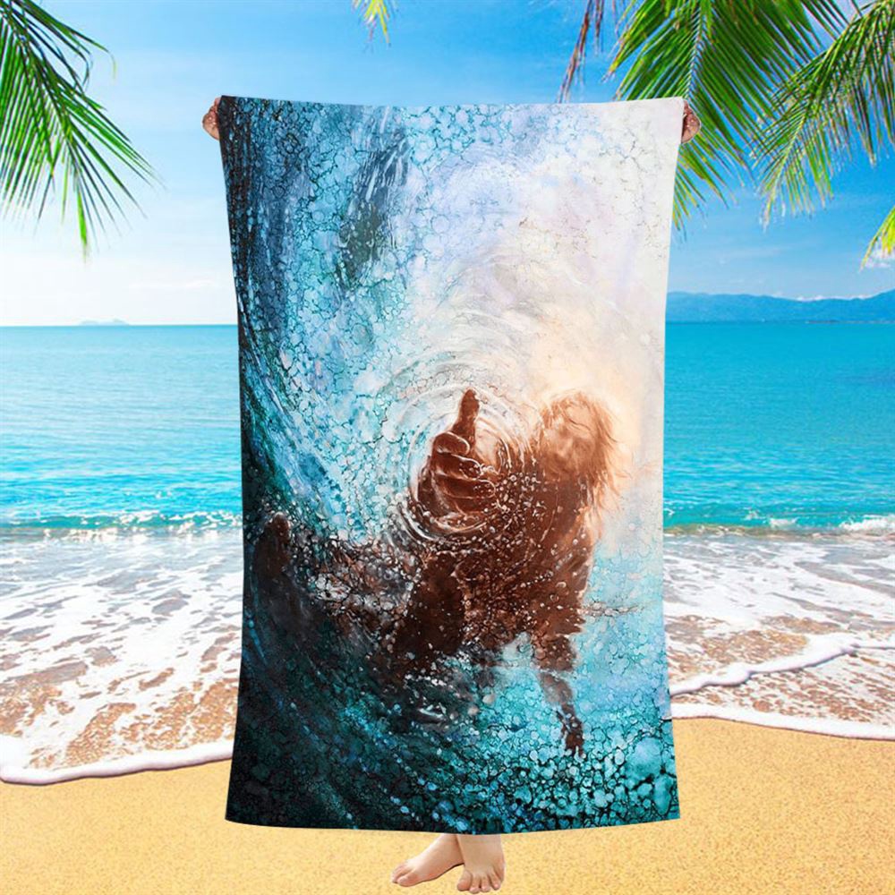 The Hand Of God Beach Towel Pictures, Christian Beach Towel, Beach Towel