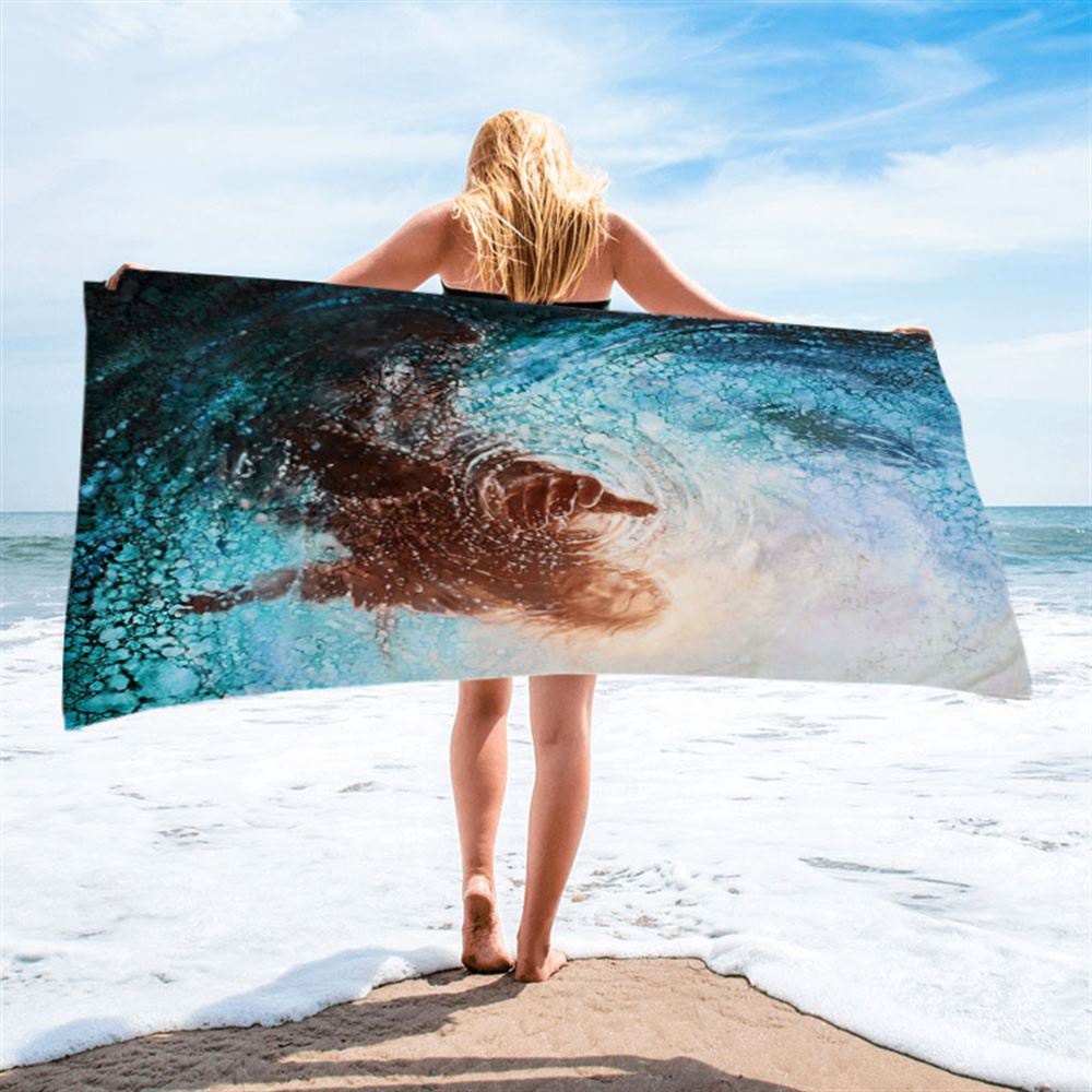 The Hand Of God Beach Towel Pictures, Christian Beach Towel, Beach Towel